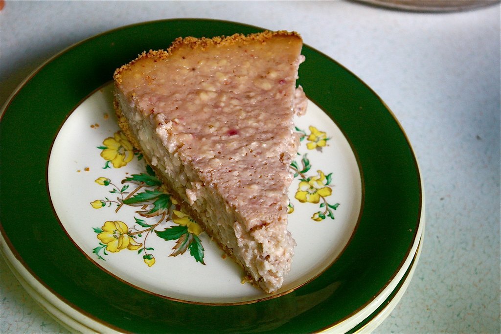Porción de cheesecake