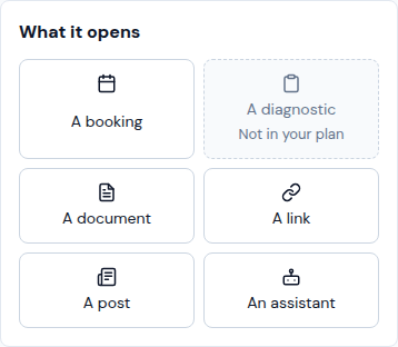 The What it opens card