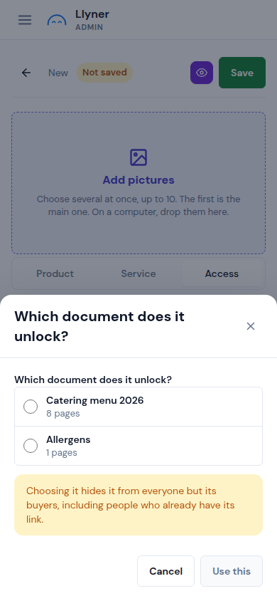 Choosing the document it opens