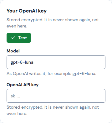 Your OpenAI key