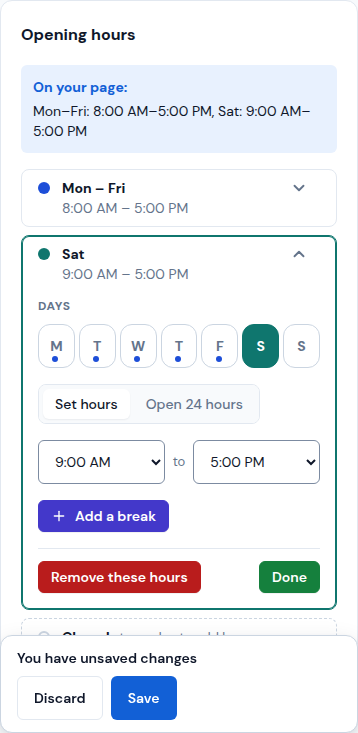 A day being given its hours