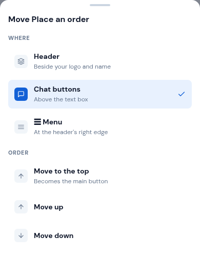 Move: where a row goes and its order