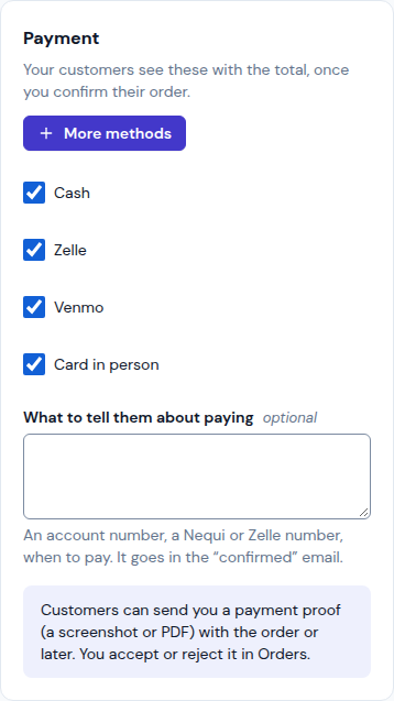 The Payment card