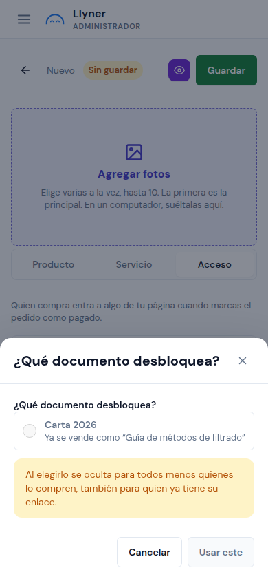 Eligiendo el documento que abre