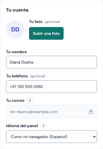 La tarjeta Tu cuenta