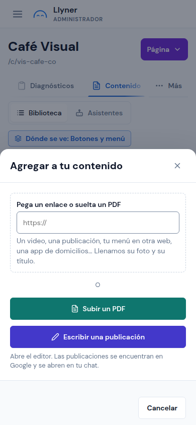 Agregar a tu contenido
