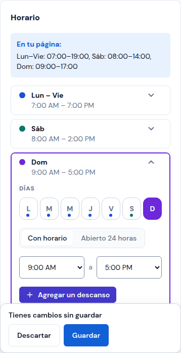 Un día recibiendo su horario