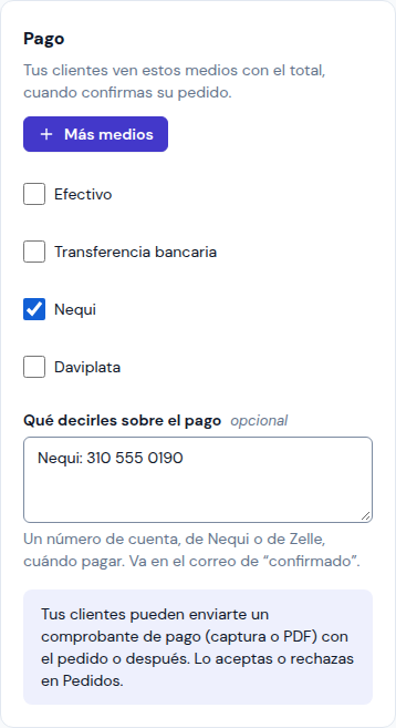 La tarjeta Pago